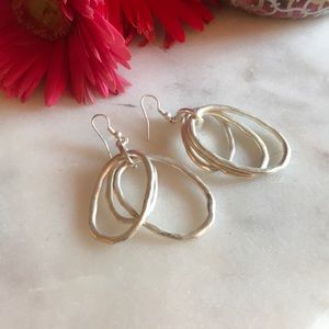 Silver hoop earrings